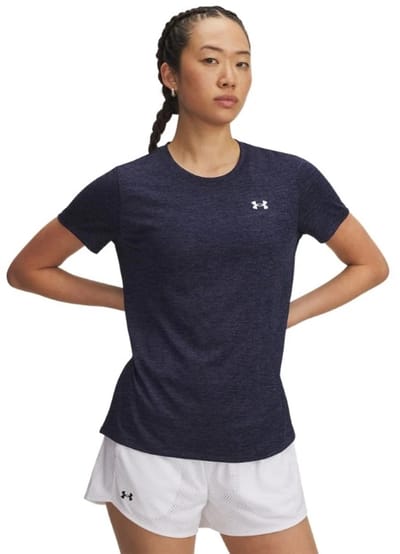 Under Armour Tech Twist T-shirt Dames-blauw, wit