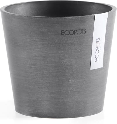 Ecopots Amsterdam 13 - Grey - Ø13 x H11,4 cm - Ronde grijze bloempot