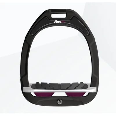 Verstelbare Zwart/Grijs/Pruim Grip Stirrup Flex-On Green Composite