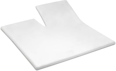 Cinderella - Sundays - Topper Hoeslaken met split - 160x200 cm - Tot 15 cm matrashoogte - 100% Katoen-Satijn - Wit
