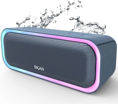 Bluetooth-luidspreker met meerkleurige lichten en 20W vermogen - IPX6 waterdicht, 20 uur batterijduur, draadloze stereo-koppeling