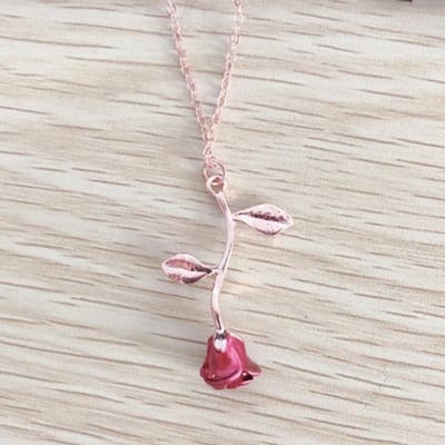 Delysia koning hanger ketting rosé gouden kleur