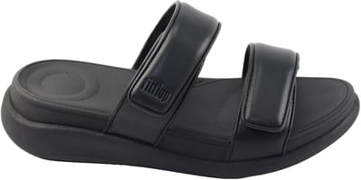Fitflop F-ModeTwo Bar Slides.All Black