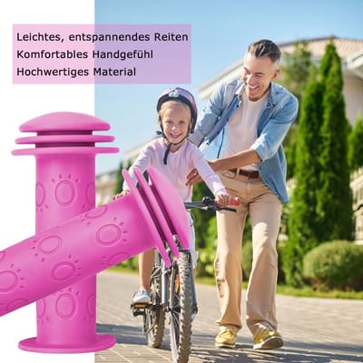 Dailygoods- Fietshandgrepen Antislip - Fietshandvat 22 mm - Veiligheidsuiteinde 105 mm - Zacht TPE-rubber - Geschikt voor Kinderfiets/Scooter - Duurzaam en Makkelijk Schoon te Maken