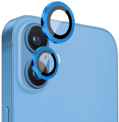 Solidenz Camera Lens Protector - Geschikt voor Apple iPhone 16 / 16 Plus - Blauw