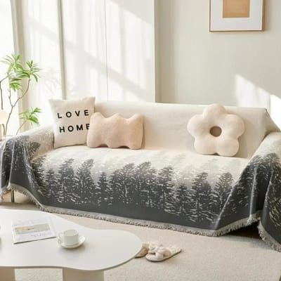 Kerstboom Chenille Sofa Plaid Deken Antislip Sofa Hoes Vier Seizoenen Universele Bank Dekens Handdoek voor Woonkamer S 180x130cm 1pc