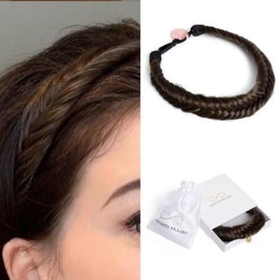 Infinity Braids - Jolie Fishtail Braid - Haarband - Haarband Dames - Haarbanden - Haarband Meisje - Jolie Auburn Sugar