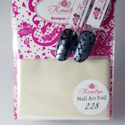 Korneliya Nailart folie - Transfer folie - Nagel Folie Mat CraquelÃ© Ecru Parelmoer effect 228