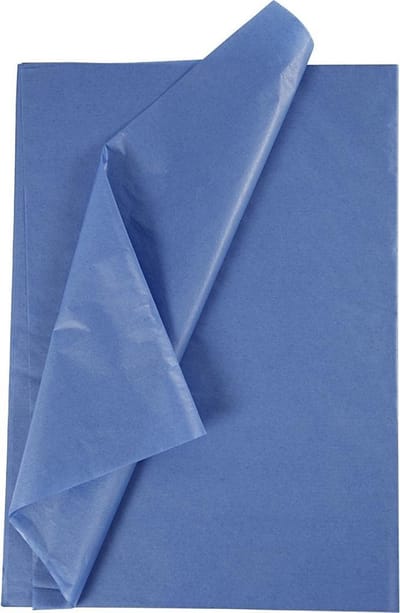 Tissuepapier - Zijdepapier - Crepepapier - Vloeipapier - Blauw - Verpakken - Decoreren - Knutselen - 50x70 cm - 14 gram - 25 vellen
