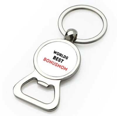 Akyol - worlds best bonusmom flesopener - Mama - de beste bonusmoeder - moeder cadeautjes - moederdag - verjaardagscadeau - verjaardag - cadeau - geschenk - kado - gift - moeder artikelen - 9 bij 3 cm
