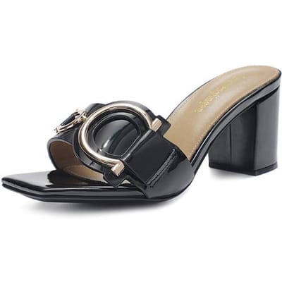 Sandales Élégantes Assorties Dames Fête Sexy Métal Printemps Été Pantoufles Croisées Armure Pantoufles Avec Mode Chaussures Pour Femmes 39 noir