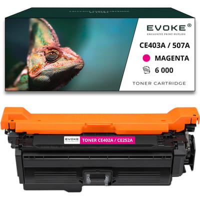 Evoke Compatibele Toner voor Hp Ce253A Ce-253A 504A Ce403A Ce-403A 507A Magenta 6000 Pagina's Kleur Laserjet M551 M570 M575