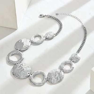 Bovista Ketting - Dames - Staal - Nep zilver - Met Hanger - Zilver