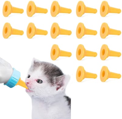 Dailygoody - Siliconen Tepel - Kittenfles Tepel - Veilig en zacht - 15 Stuks - Voeden van huisdieren - Geschikt voor puppy's en kittens