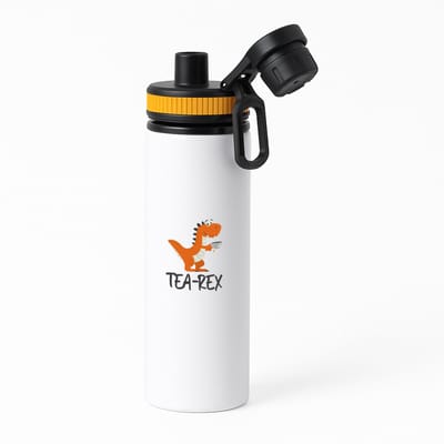 Hacebo® - Thee waterfles met draaidop oranje - Thee - Thee liefhebber - Cadeau voor iemand die van thee houdt - Cadeau thee - Tearex - met opdruk - Verjaardag - Grappig cadeautje verjaardag - water fles - 850ML