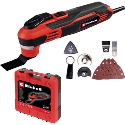 Einhell Elektrische Multitool TE-MG 350 EQ - 350 W - Snelheid & Constante elektronica - Incl. 9x schuurpapier, schraper en 4 verschillende zaagbladen