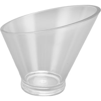 Acryl Saladekom Schuine Salade Mengkommen Antislip Bodem Serveerschaal voor Pasta Fruit Small Size 350ML