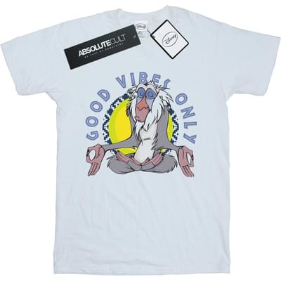 Disney Heren The Lion King Rafiki Alleen Goed Vibes T-shirt (Wit)
