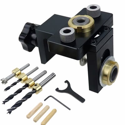 Boormal met Positioneringsclip - Ponszoeker - 3-In-1 - Ponsgereedschap - Zwart
