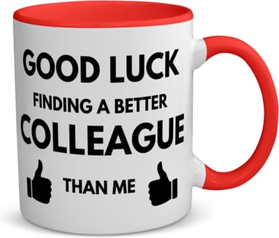 Akyol - good luck finding koffiemok - theemok - rood - Collega - succes - werk - afscheidscadeau - verjaardagscadeau - kado - 350 ML inhoud