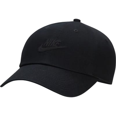 Nike - Washed Club Cap - Zwarte Pet met Washed Look-L - XL