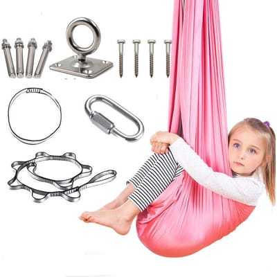 Binnen Kinder Schommelstoel Nylon Elastische Yoga Hangmat Gecombineerd Buiten Schommel Diverse Configuraties Beschikbaar 150*280CM