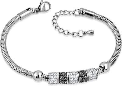 Montebello Armband Busra - 316L Staal - Slangschakel - 6mm - 18+3cm
