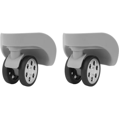 2 Stuks Bagagewielen 360 Graden Draaibaar Stil Slijtvast ABS Rubber Kofferwiel met Schroeven voor