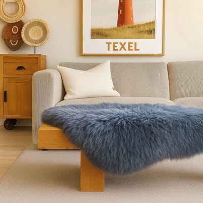 Texels schapenvacht XL donker grijs – echt & natuurlijk – stoel, bank of vloerkleed Skéépe vacht