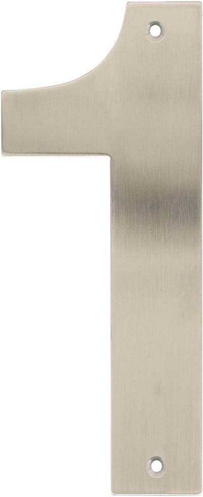 Stijlvol RVS Huisnummer 1 – 20 cm Hoog, 9 cm Breed – Modern Roestvrij Staal Huiscijfer – Eenvoudige Montage – Weerbestendig – Onderhoudsvriendelijk – HOME It® Huisnummer voor Gevel