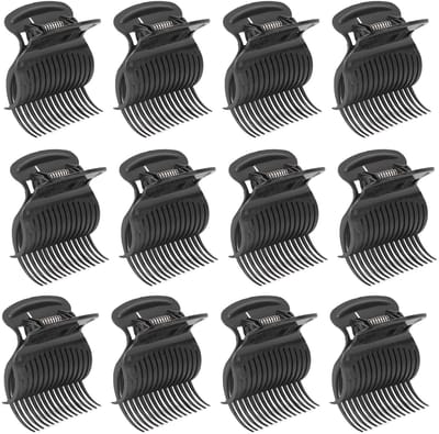 Dailygoods- Haarrollerclips 12 stuks - Hittebestendig - Haaraccessoires - Sterke grip - Lichtgewicht - Waterdicht - Roestvrijstalen veer - Krulspelden