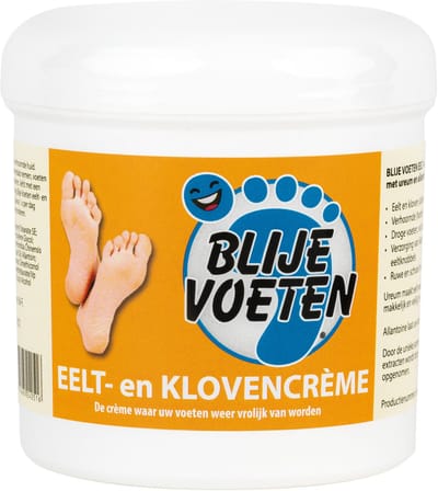 Blije Voeten Eelt en Klovencrème - Met Ureum - Allantoin - Klovencreme - Voetencreme - Eeltcreme - Kapotte Hielen - Kapotte Hakken - Droge Voeten - Droge Handen - Verminderd Eeltvorming - Snij en Schaafwonden - Verhoornde Huid - Klovenzalf