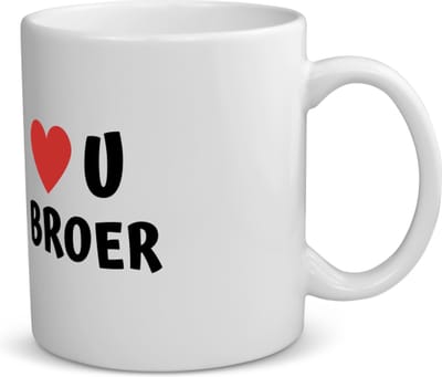 Akyol - love u broer koffiemok - theemok - Broer - de liefste broer - verjaardag - cadeautje voor broer - broer artikelen - kado - geschenk - 350 ML inhoud