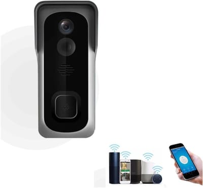 Slimme Deurbel - WIFI Deurbel Camera - Huisbeveiliging - Bewegingsdetectie - 254 cm - Zwart