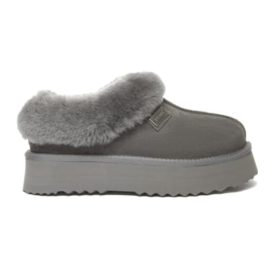 EVER AU Dames Leren Pantoffels - Topknot