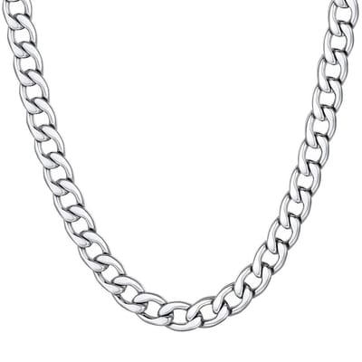Fako Bijoux® - Schakelketting Staal - Cubaanse Schakel Ketting - RVS - Gourmette - Cuban Link - 11.5mm - 60cm - Zilverkleurig