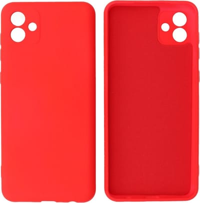 Hoesje Geschikt voor Samsung Galaxy A04e - Fashion Telefoonhoesje Backcover - Siliconen Hoesje - Rood