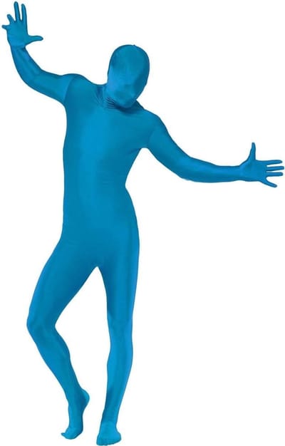 FUNIDELIA Blauw Second Skin Kostuum voor Volwassenen - Maat: M