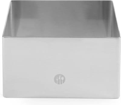 HENDI Vierkante voedselring – 80 x 80 x 45 mm – Roestvrij staal – Vaatwasserbestendig