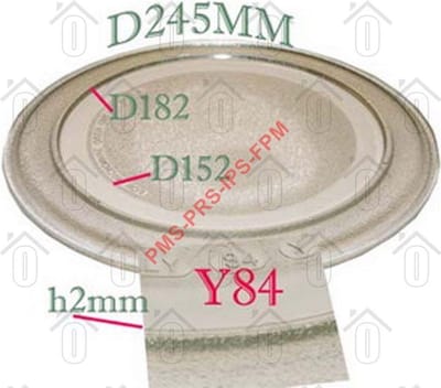 LG Glasplaat Draaiplateau MB3724, MS1944 3390W1A035D