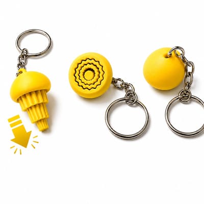 Jellyfish Fidget Toy Sleutelhanger – Anti Stress Speeltje voor Kinderen en Volwassenen – Sensorisch Friemelspeeltje – Pocket Toy – Compact Formaat – Geel
