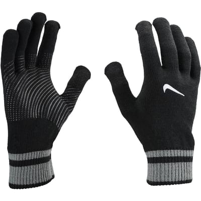 Nike Herfst Grijze Gebreide Handschoenen (Zwart)
