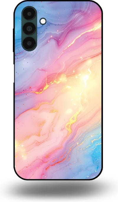 Smartphonica Telefoonhoesje Geschikt voor Samsung Galaxy A04s met Regenboog Glitter Marmer Opdruk - TPU Backcover Case Rainbow Glitter Marble Design geschikt voor Samsung Galaxy A04s