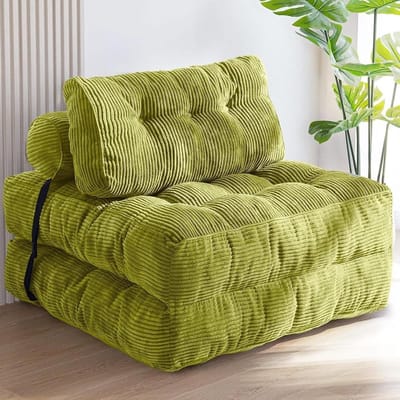 Slaapbank, Draagbaar,Uitklapbaar,Comfortabele Vloerbank,Inklapbare Slaapbank,Converteerbare Slaapstoel Met Rugleuning Voor Woonkamer En Slaapkamer Green,200CM