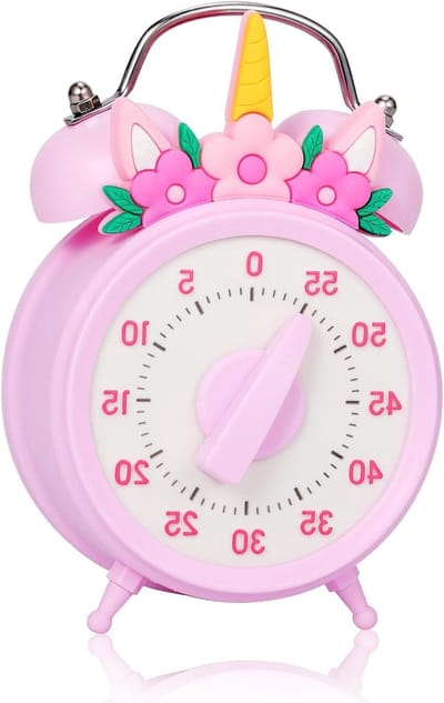 Visuele Timer - Kookwekker Kinderen - Tijd Beheren - Mechanisch Geen Batterijen - 55 Minuten - Unicorn