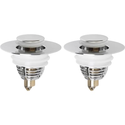 2 stuks Badkamer Wastafel Stop Wastafel Pop Up Wastafel Afvoer Zeef Plug voor Wastafel Badkamer white