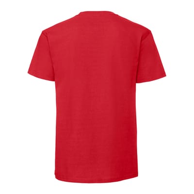 Fruit of the Loom Heren Iconic Premium Ringspun Katoen T-Shirt (Rood)