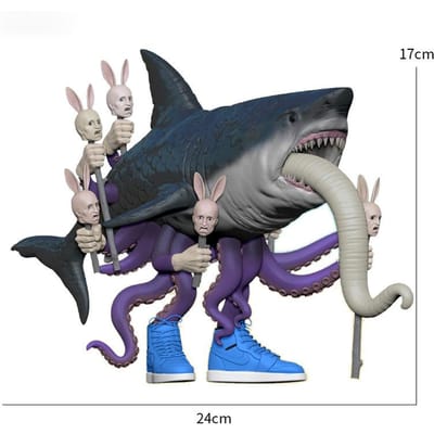 Tungtungsahur Sahur Figuur Tralalero Tralala Speelgoed Italiaans Hersenkronkel Figuur Monster Fusie Editie Cartoon Model Ornament Cadeaus