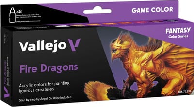 Vallejo Hobbyverf Acrylverf - 72196 Fire s - Fantasy and Wargames - Game Color - Acryl Set - 8x Verf set - 8x 18 ml