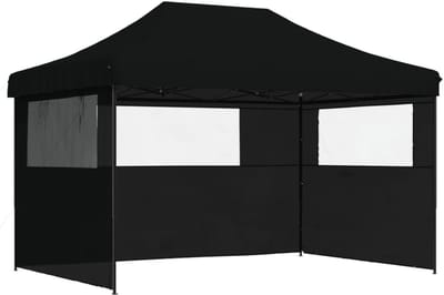 Feesttent - Pop-up tent - Buitenfeesten - Inclusief 3 zijwanden - 4 x 3 meter - Zwart